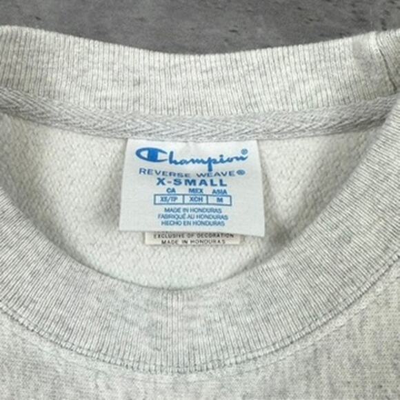 Champion Reverse Weave Gray Crewneck Sweatshirt - Picture 4 of 6